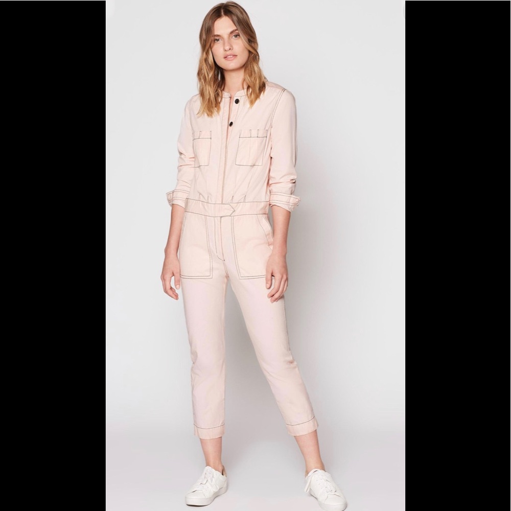 Joie Kikuna Cropped Coverall Utility Jumpsuit NWT